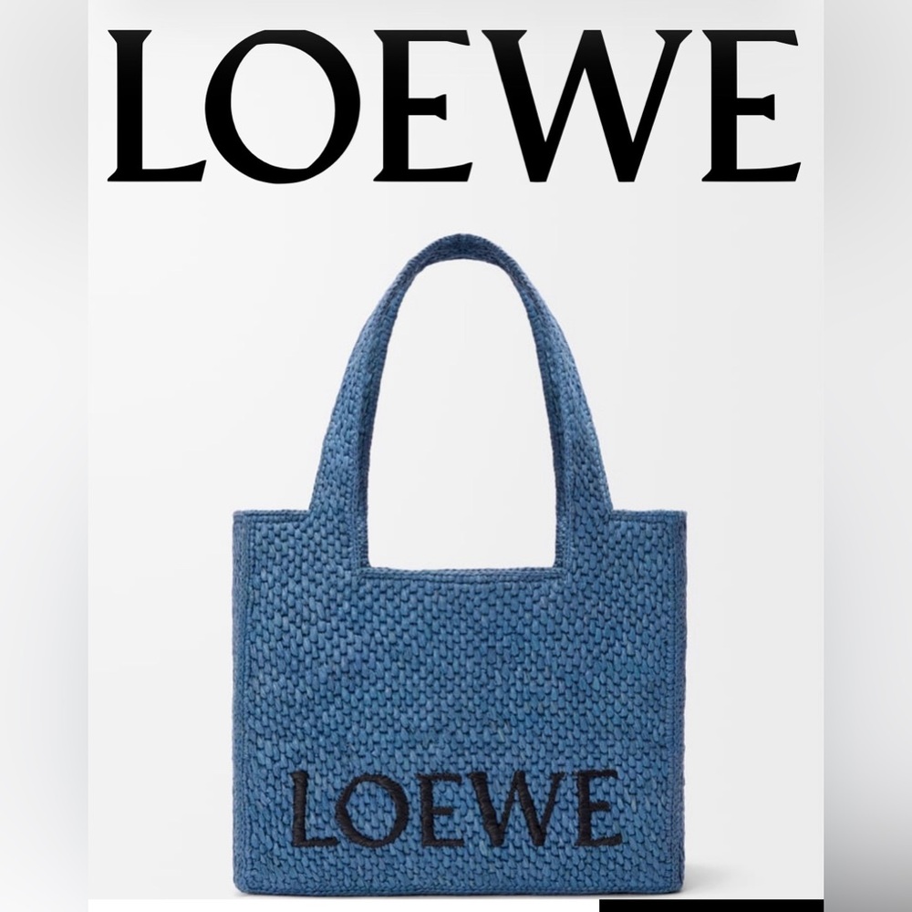 Loewe -Raffia Medium Font Tote